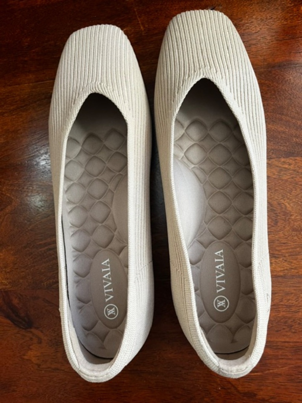 Women's Vivaia - Margot Walker - Lightweight - Sq-Toe Flats - Beige/Almond - 8.5